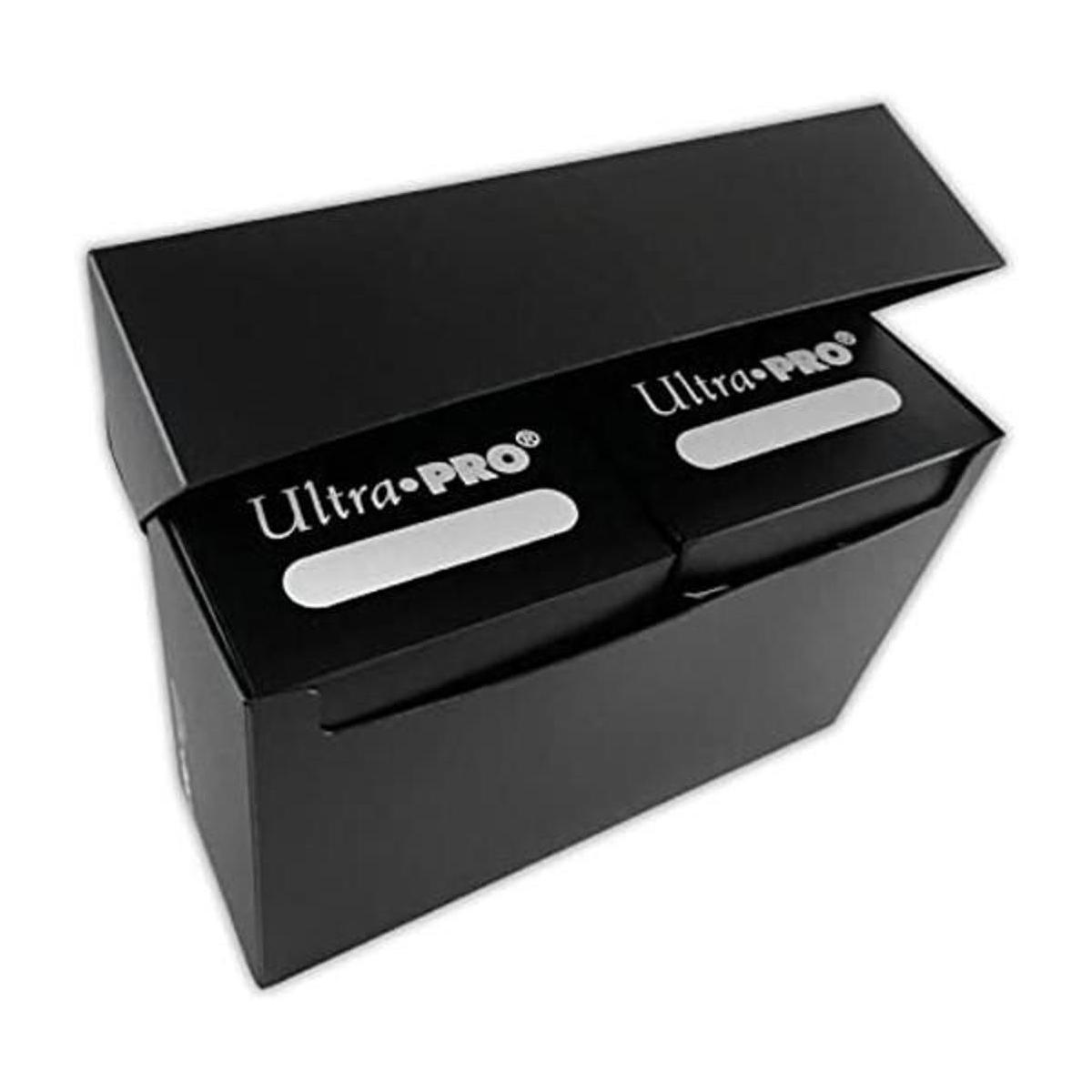 Ultra Pro caja de cubierta negra de 3 compartimentos se