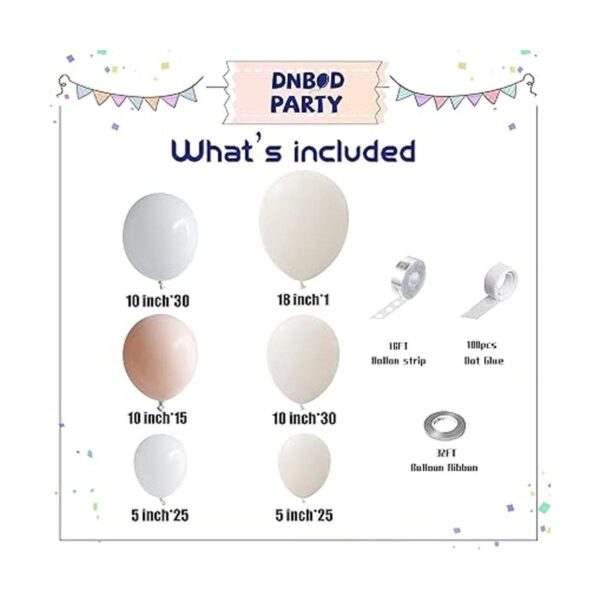 Kit de arco de guirnalda de globos color blanco arena_2