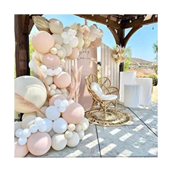 Kit de arco de guirnalda de globos color blanco arena_1