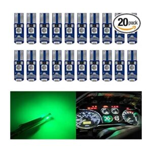 BlyilyB Paquete de 20 bombillas LED de cuña verde T5 74 73_1