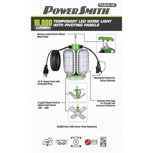 PowerSmith PTLK16130 PTLK516130 Luz de trabajo LED