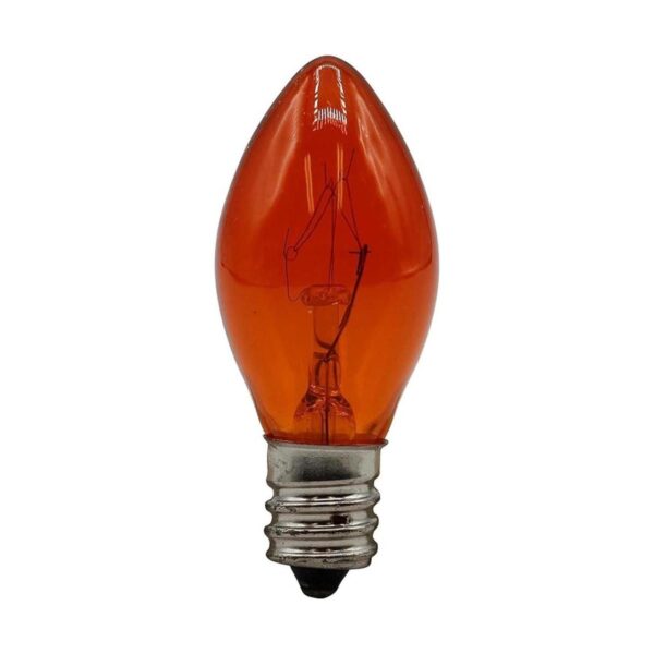 Caja de 25 focos C7 encendido constante luz naranja_2