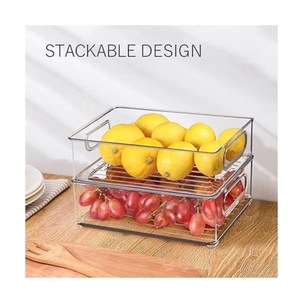 Contenedores organizadores apilables para refrigerador