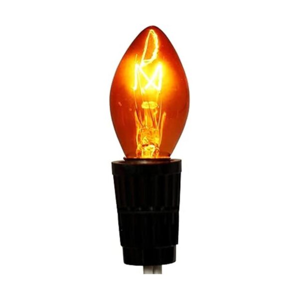 Caja de 25 focos C7 encendido constante luz naranja_3
