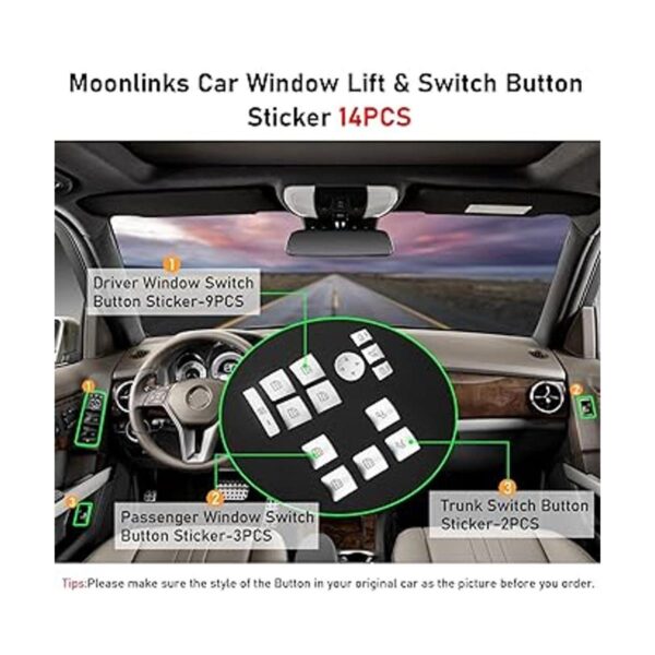 Moonlinks Fundas de botón para interruptor de ventana_2