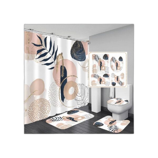 FZDHHY Juego de cortinas de ducha abstractas de mediados