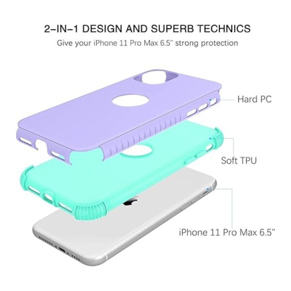 BENTOBEN Funda compatible con iPhone 11 Pro Max 2 en 1_4