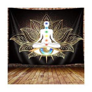 Tapiz de siete chakras ojos de mandala yoga meditación_1