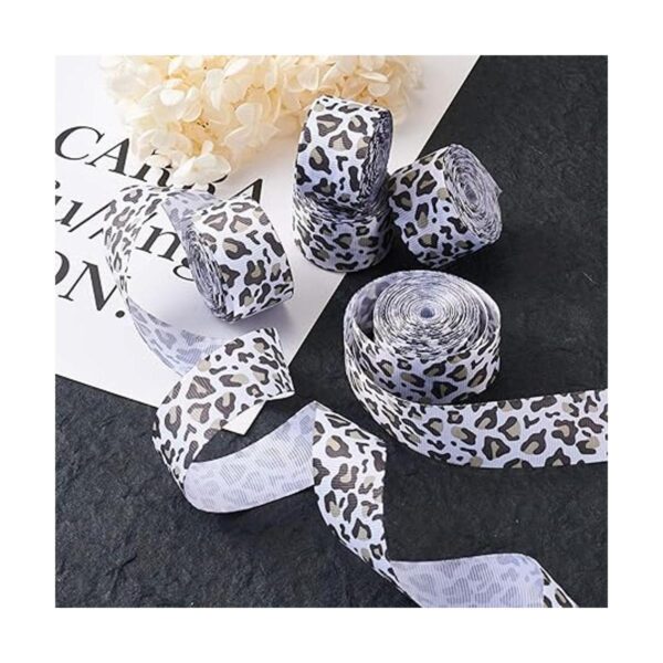 Craftdady Cinta de grogrén estampada de leopardo de 25_5