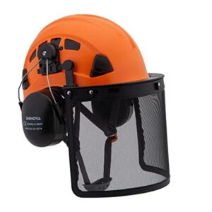 Casco arborista de motosierra forestal con protección_1