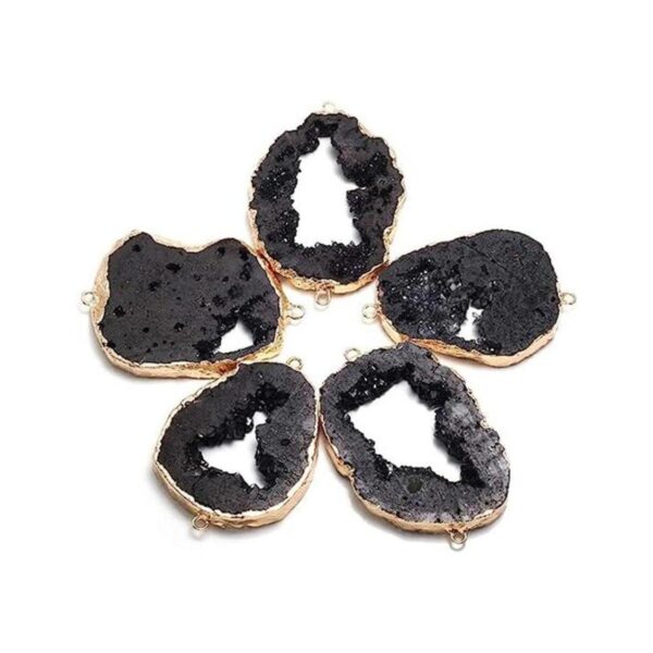 5 piezas de eslabones de ágata drusa natural collar y