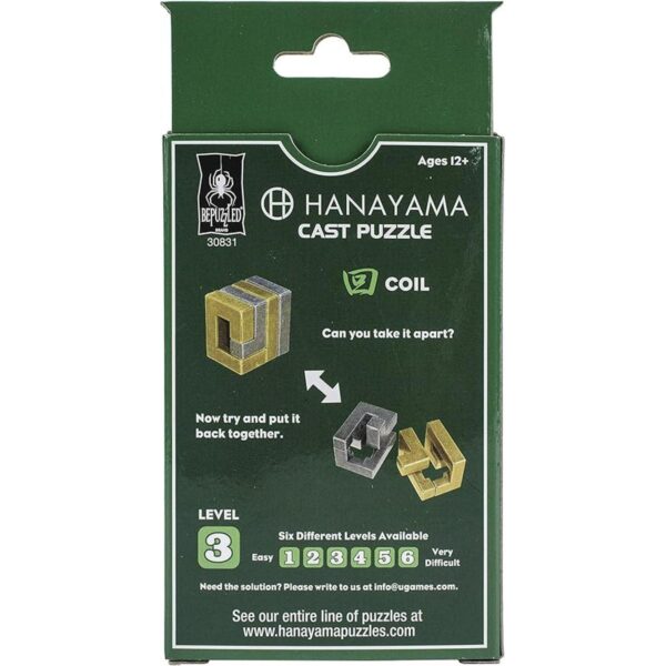 Rompecabezas de metal COIL Hanayama nivel 3 de dificultad_3