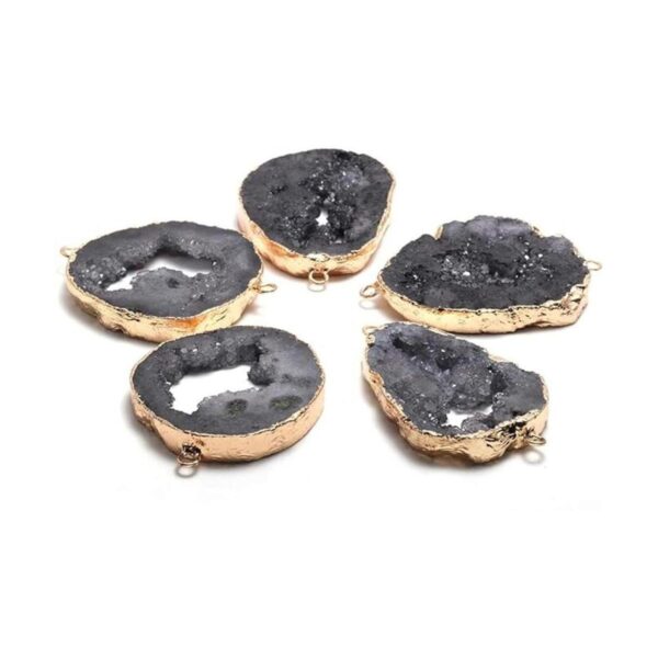 5 piezas de eslabones de ágata drusa natural collar y
