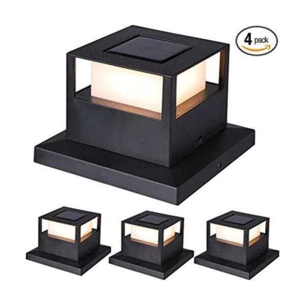 MAGGIFT Paquete de 4 luces solares para postes de 20_1