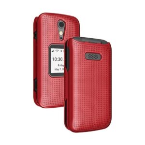 Funda para Jitterbug Flip2 Nakedcellphone Rojo Carcasa_1