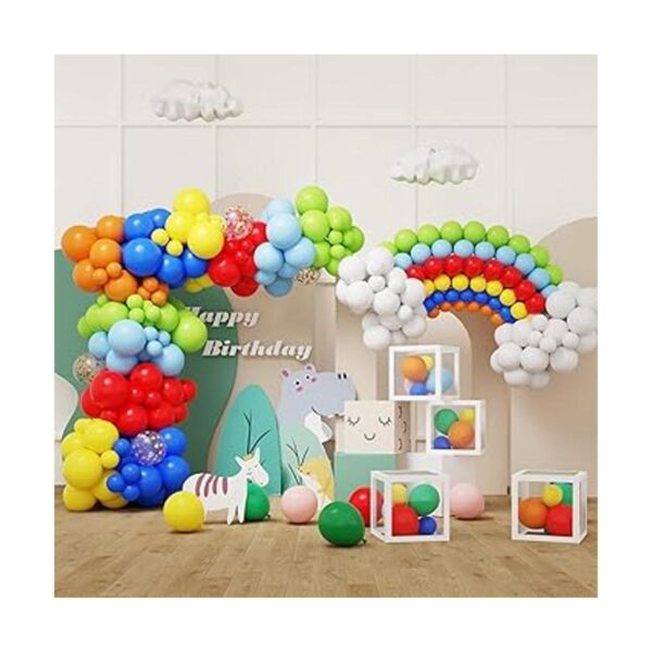 RUBFAC Kit de arco de guirnalda de globos de arco iris_6