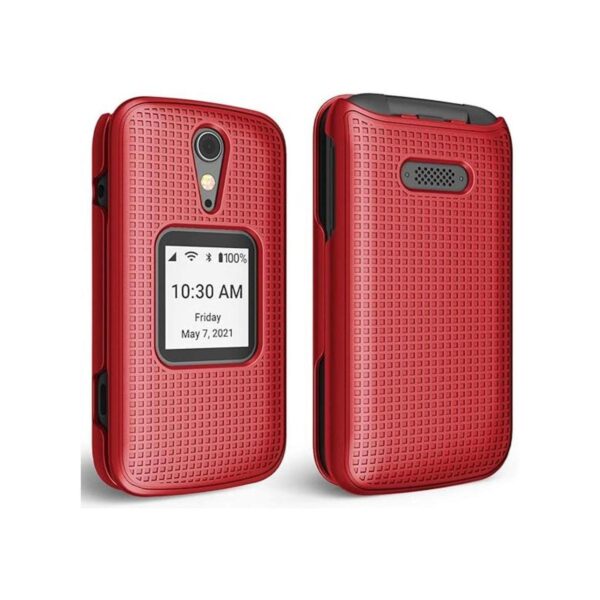 Funda para Jitterbug Flip2 Nakedcellphone Rojo Carcasa_3