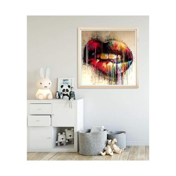 Pintura de diamante 5D DIY con adornos de labios sexys por