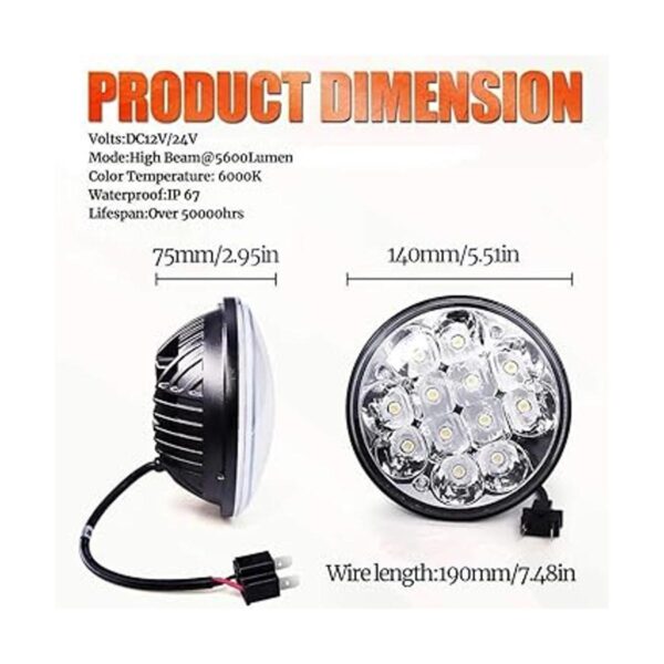Actualizado H5001 Par46 Faros delanteros LED redondos_2