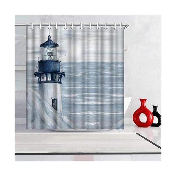 AtGoWac Cortina de ducha Faro para decoración de baño 72_2