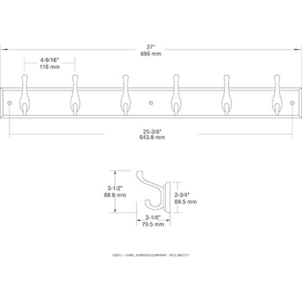 Franklin Brass Ganchos de pared resistentes para perchero_6