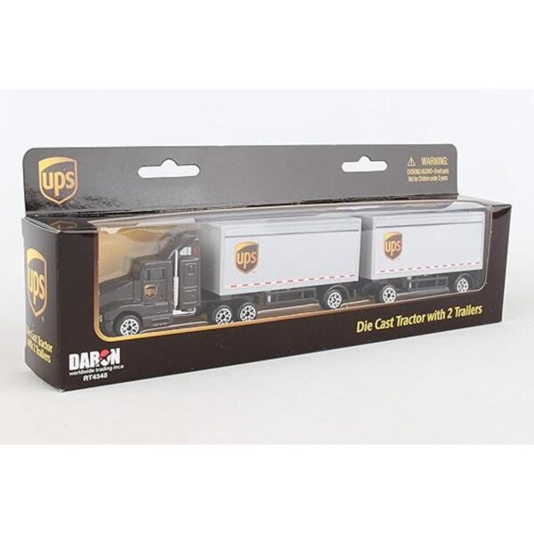 Tractor con 2 remolques Daron UPS Die Cast_3