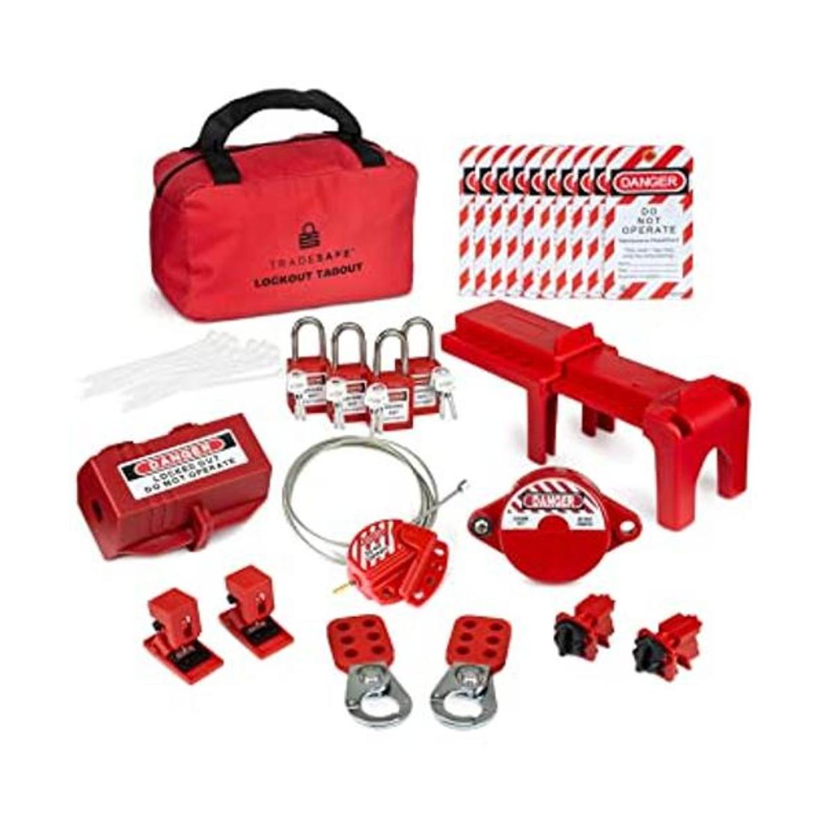 TRADESAFE Kit de etiquetas de bloqueo con cerraduras Loto