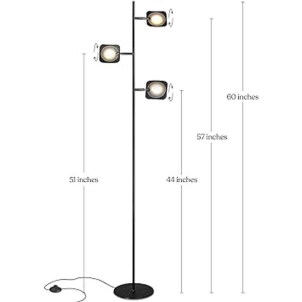 Brightech Tree Lámpara de pie con 3 luces regulables de 3_2