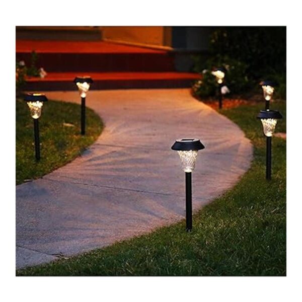 Enchanted Spaces Juego de 6 luces solares de metal para_6