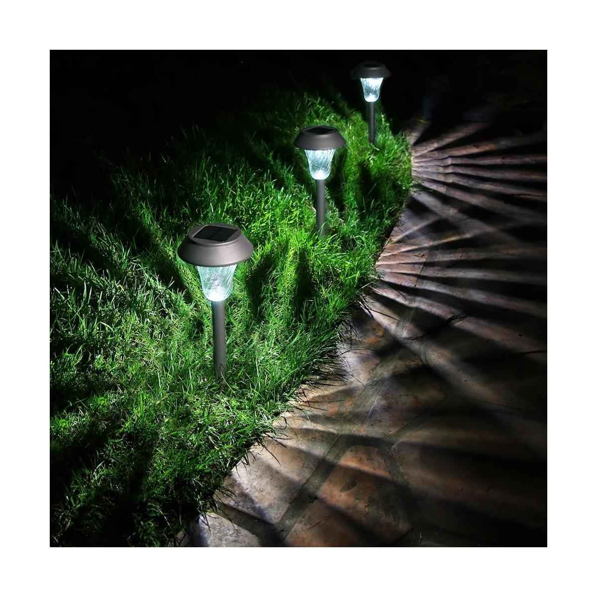 Enchanted Spaces Juego de 6 luces solares de metal para