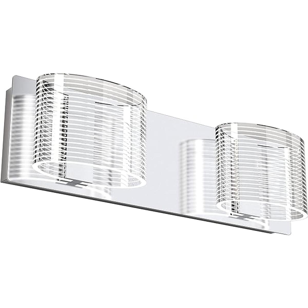 Lámpara de baño LED con espejo de 16.1 in con pantalla