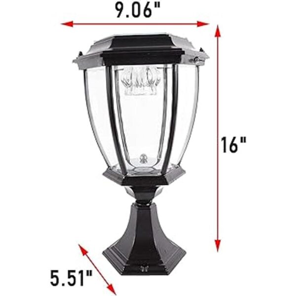 Paquete de 2 lámparas solares de aluminio grandes luces_6