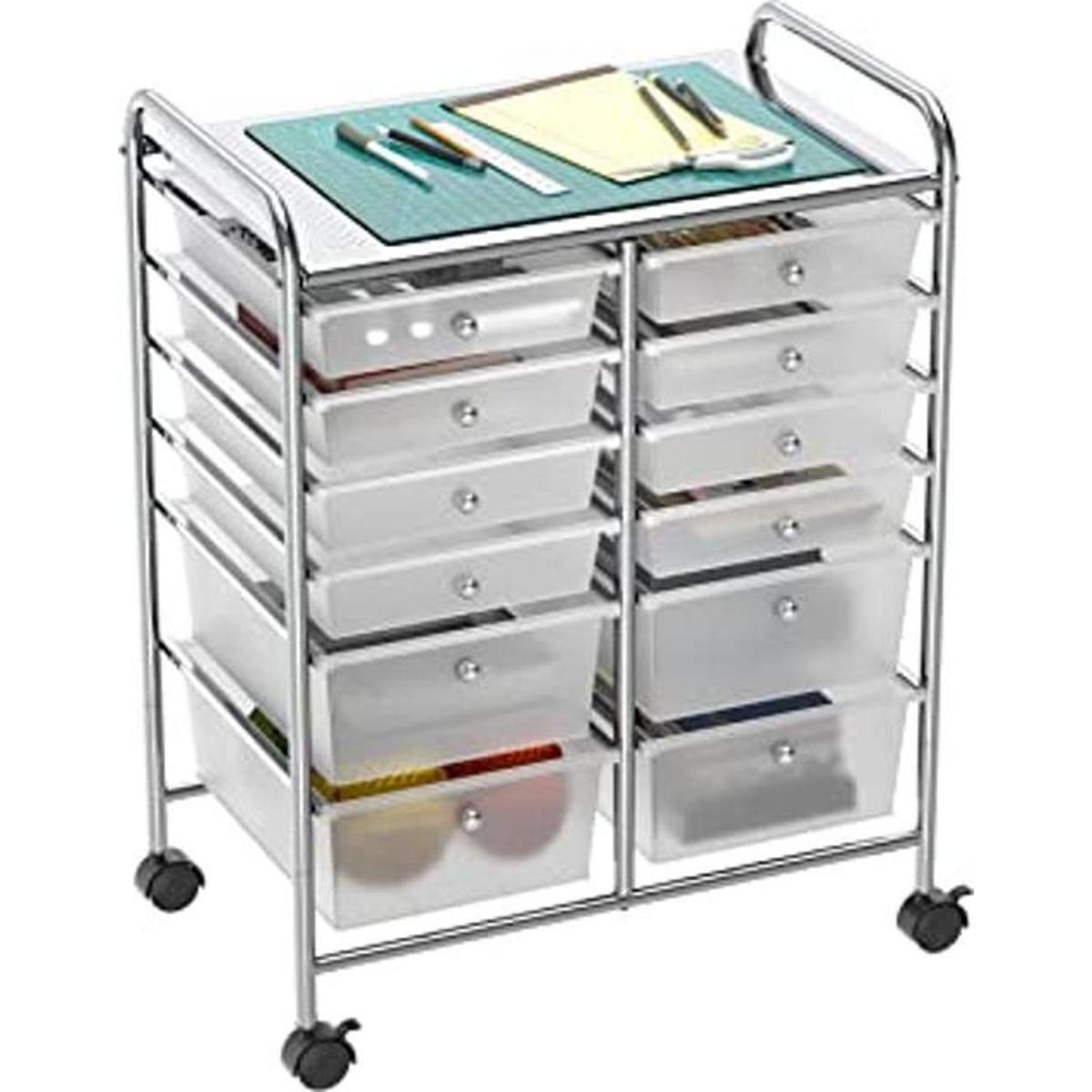 Simple Houseware Carro utilitario con 12 cajones