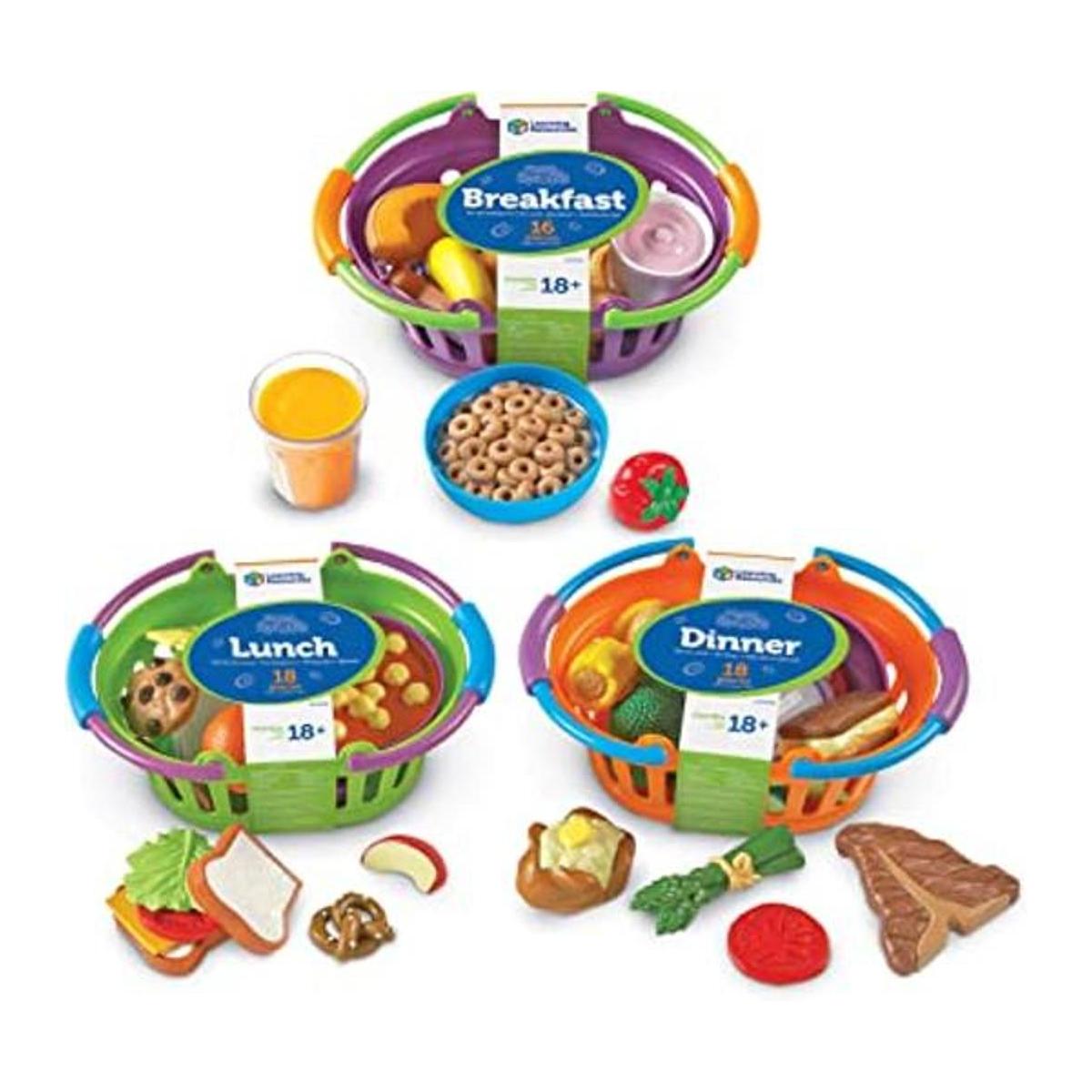Paquetes de desyuno comida y cena de juguete de Learning