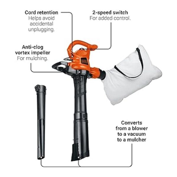 BLACKDECKER Soplahojas eléctrico 3 en 1 aspirador de_3