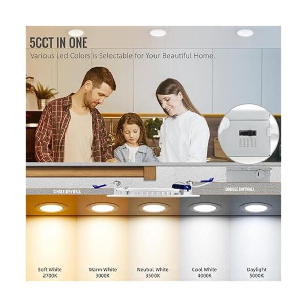 Adetu Paquete de 12 luces LED empotrables de 4 pulgadas_2