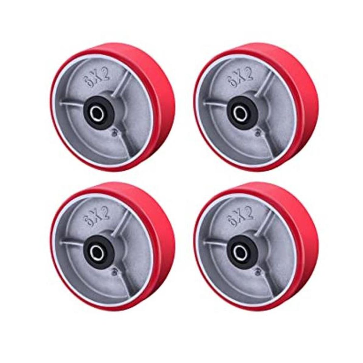 Ruedas de ruedas resistentes de 6 x 2 pulgadas ruedas