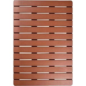 Alfombrilla de baño grande de alta calidad hecha de madera