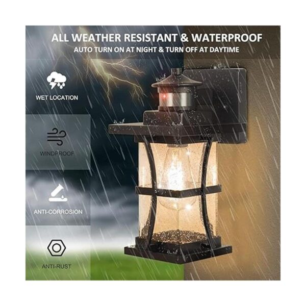2 Packs Motion Sensor Outdoor Wall Lights Upgrade Dusk to_4