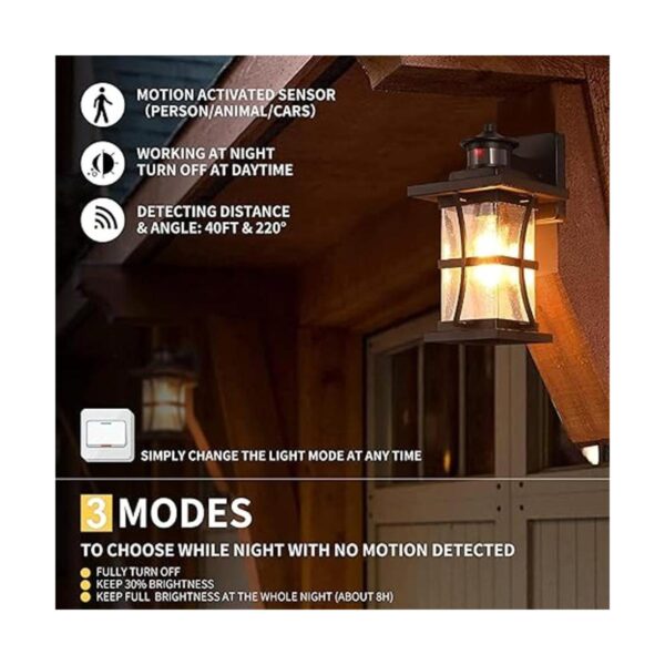 2 Packs Motion Sensor Outdoor Wall Lights Upgrade Dusk to_2