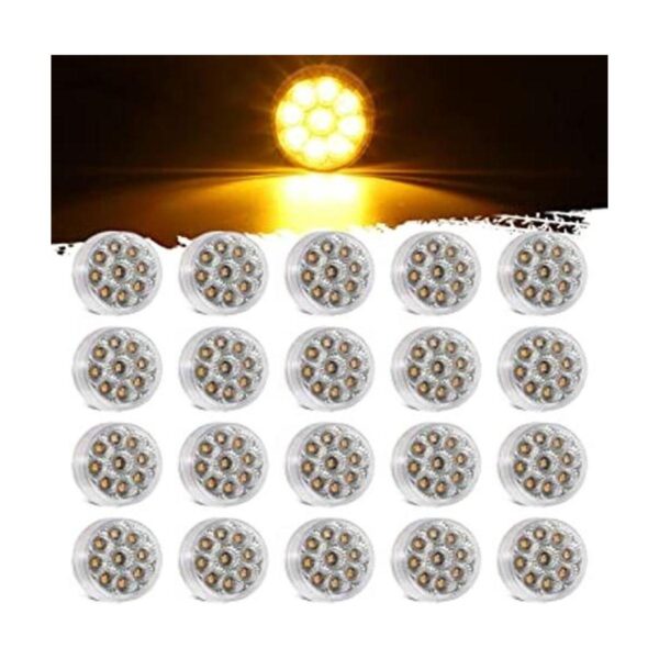 Partsam 20 luces LED redondas para camión 9 diodos_1