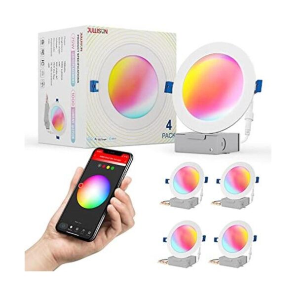 JULLISON Luz LED de 6 pulgadas inteligente y delgada_1