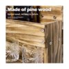 Homde Estante de vino de madera montado en la pared con_2