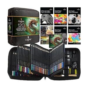 Castle Art Supplies Colección de lápices de arte mixto de_1