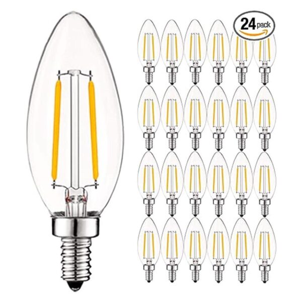 Luxrite 4 W Vintage Candelabro LED Bombillas regulables_1