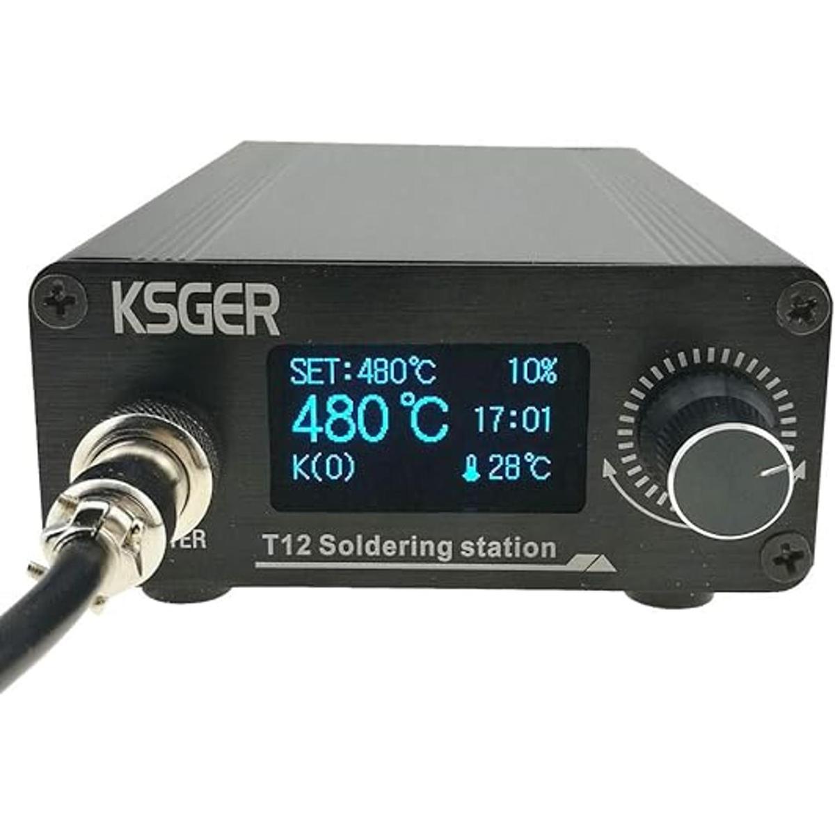 KSGER Estación de soldador T12 OLED Kits de bricolaje