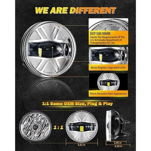 Auxbeam Luces antiniebla LED de repuesto para GMC Sierra_2