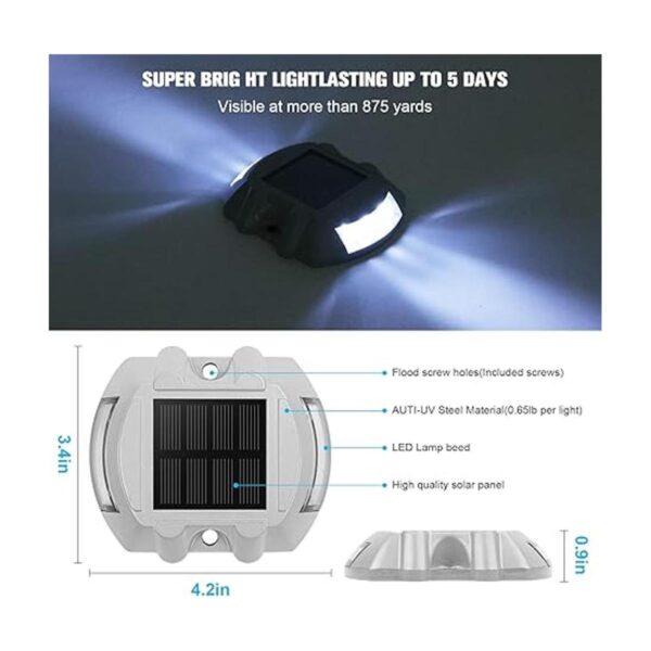 Solar Deck Lights Driveway Dock LightsVOLISUN 8Pack Led_2