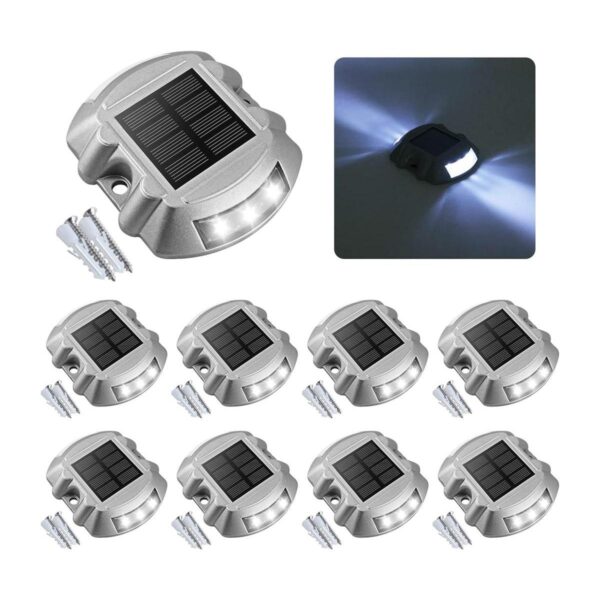 Solar Deck Lights Driveway Dock LightsVOLISUN 8Pack Led_1