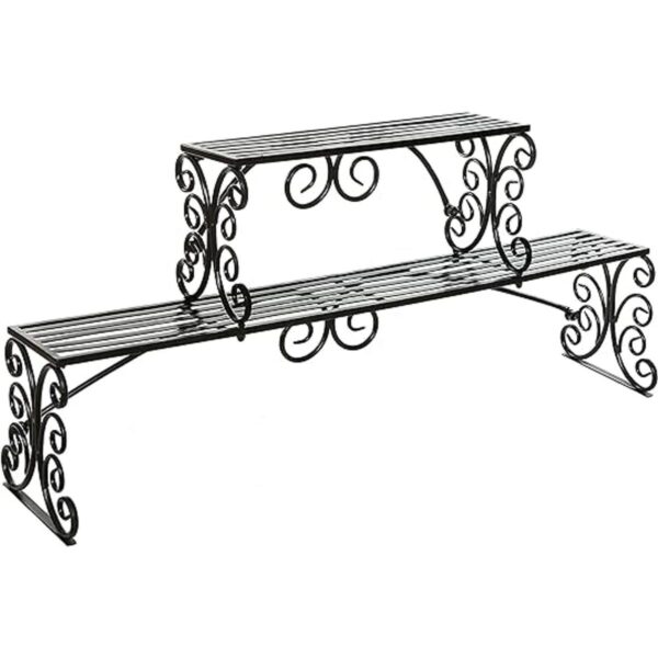 MyGift soporte organizador de metal con 2 estantes para_2